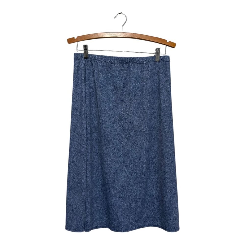 Under Cover Waterwear Swim Skirt Blue Cover Up Modest Knee Length Elastic Waist